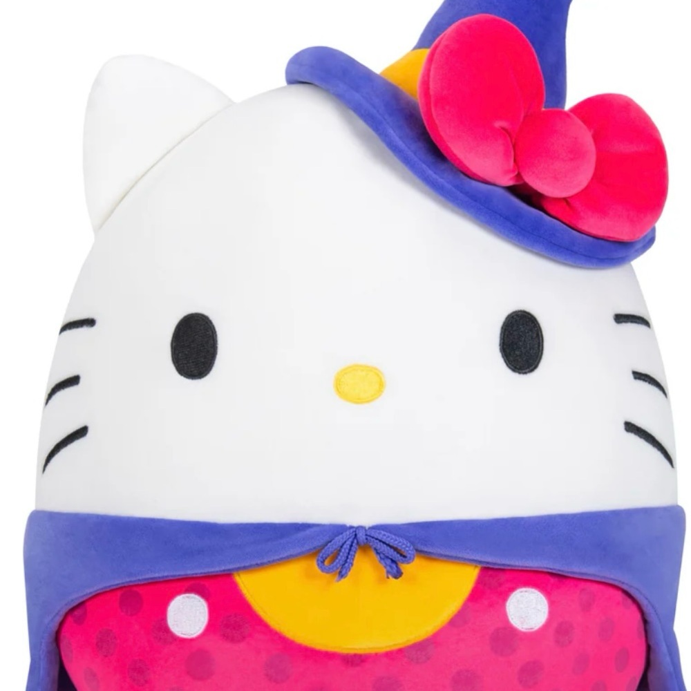 Hello Kitty Squishmallow Plush - Cute Sweet Witch in Purple  and Pink Sanrio